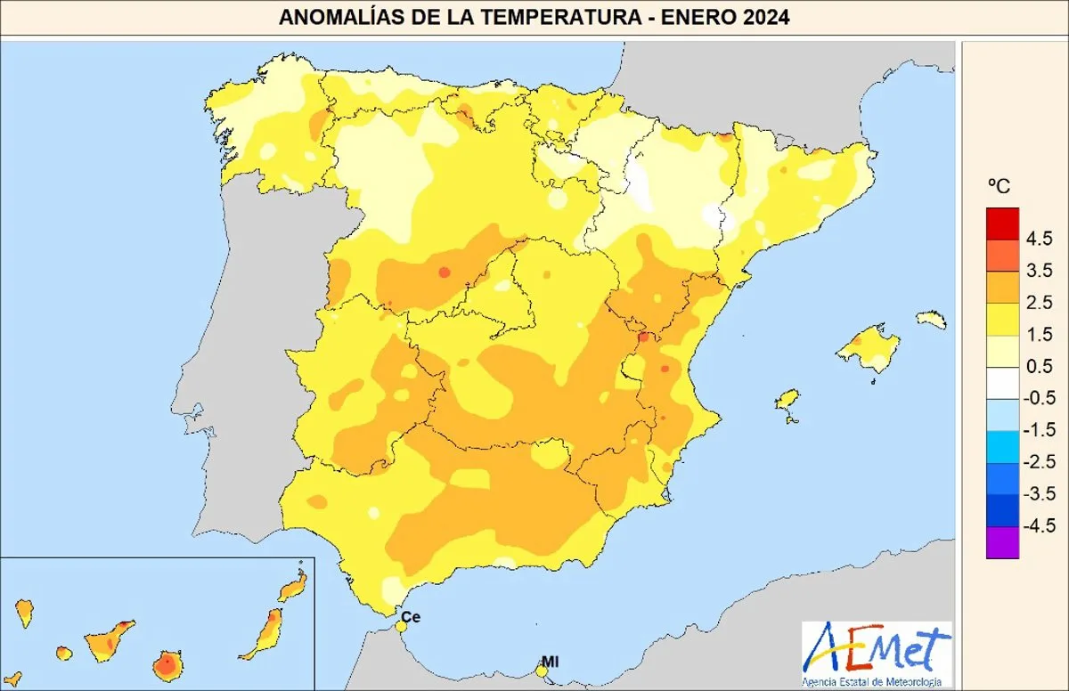 ¡España arde en su mes más caliente! Récord de calor en enero 2024